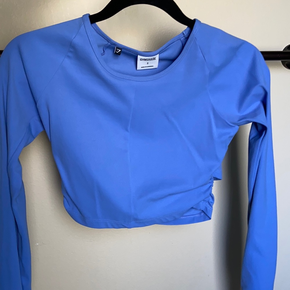 Gymshark Blue Long Sleeve Crop Top